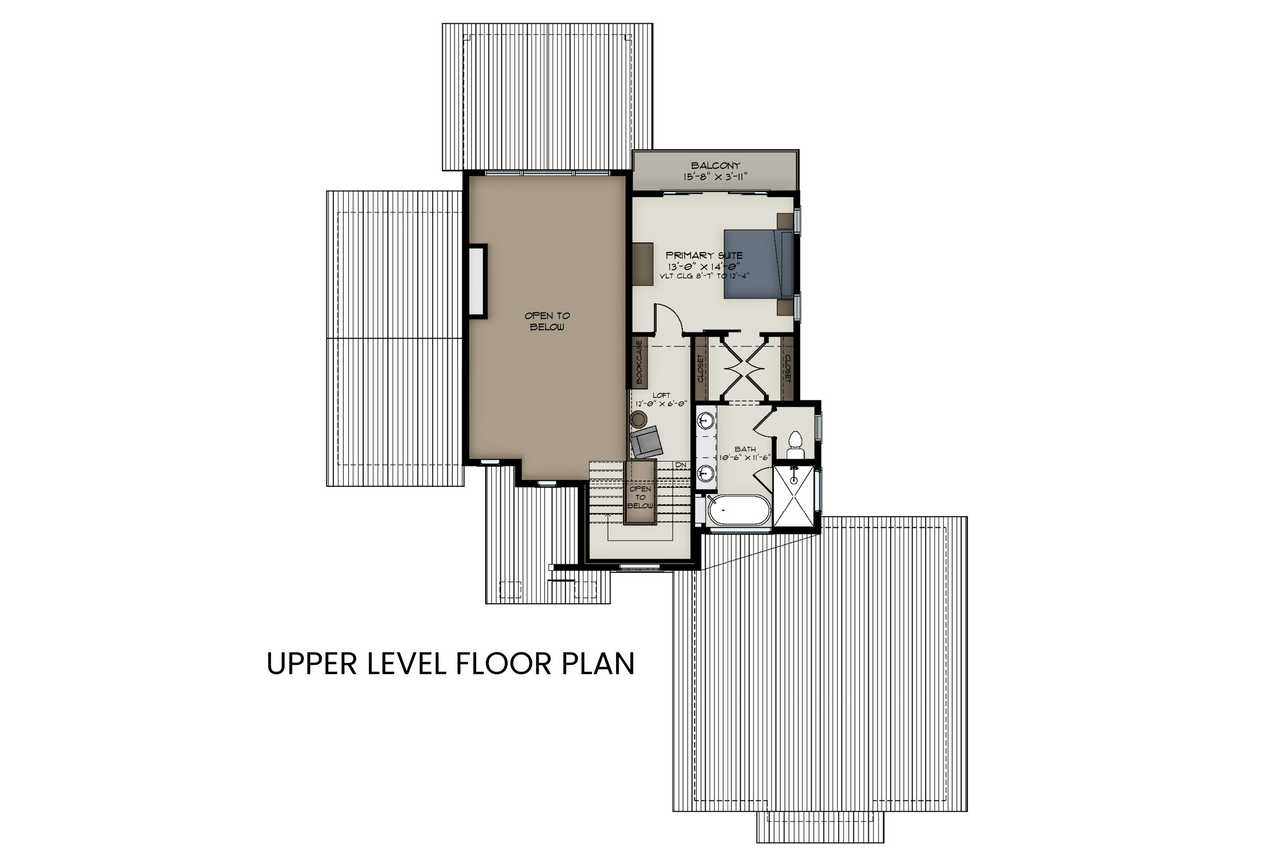 Secondary Image - Mountain Rustic House Plan - Arctic Lupine 47306 - 2nd Floor Plan