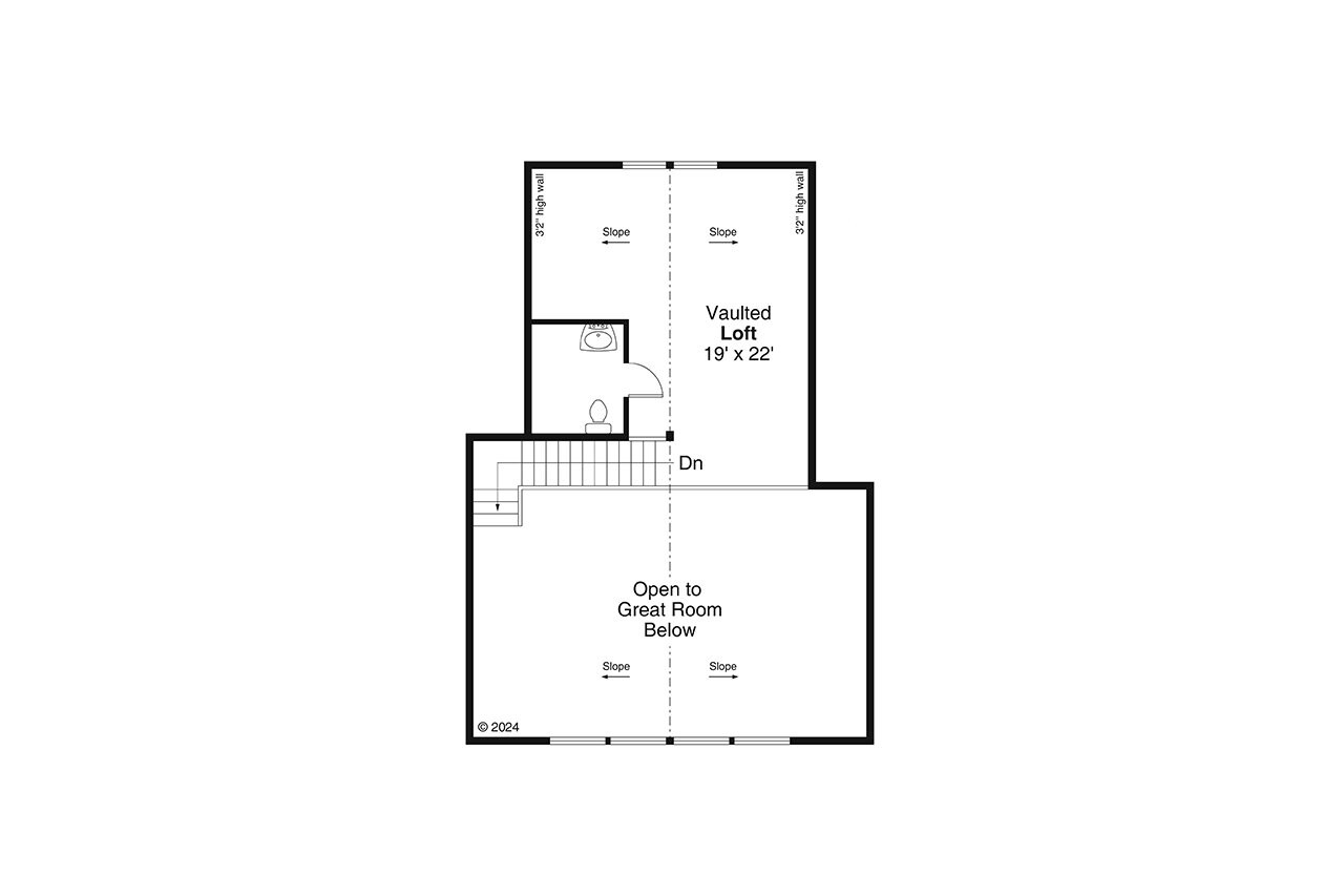 A-Frame House Plan - Loredo 83074 - 2nd Floor Plan