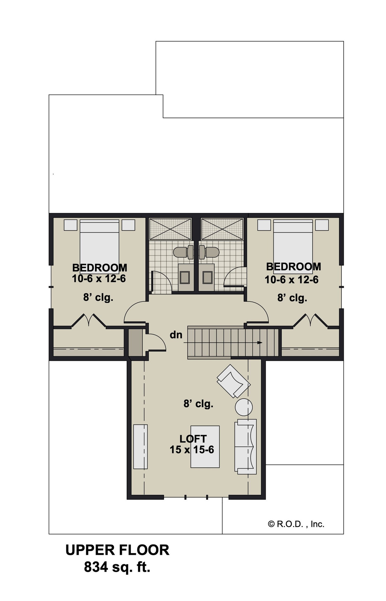 Bungalow House Plan - Greenwood 48363 - 2nd Floor Plan