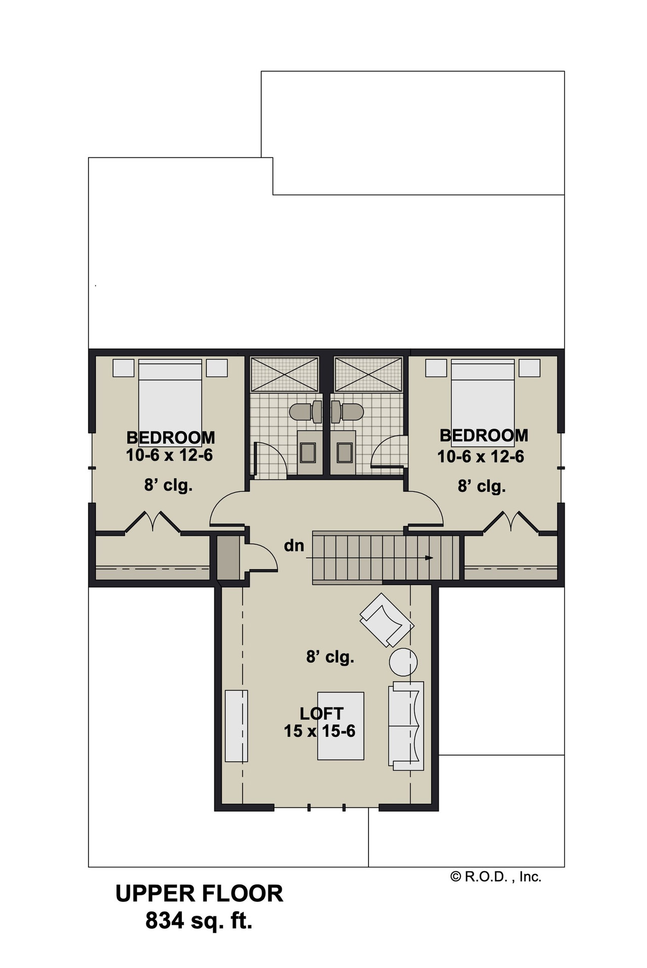 Craftsman House Plan - Allendale 38337 - 2nd Floor Plan