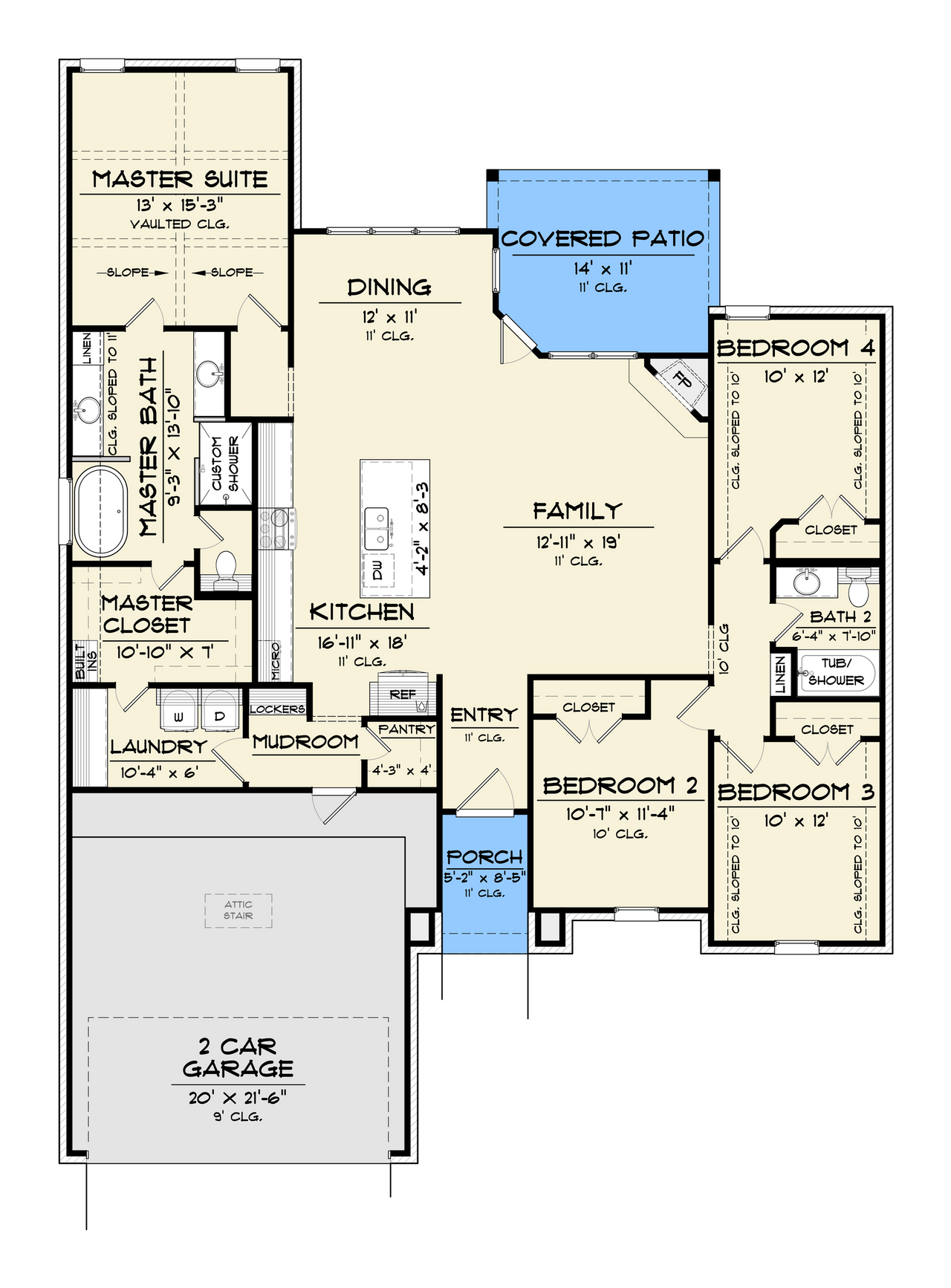 European House Plan - Josie 56693 - 1st Floor Plan