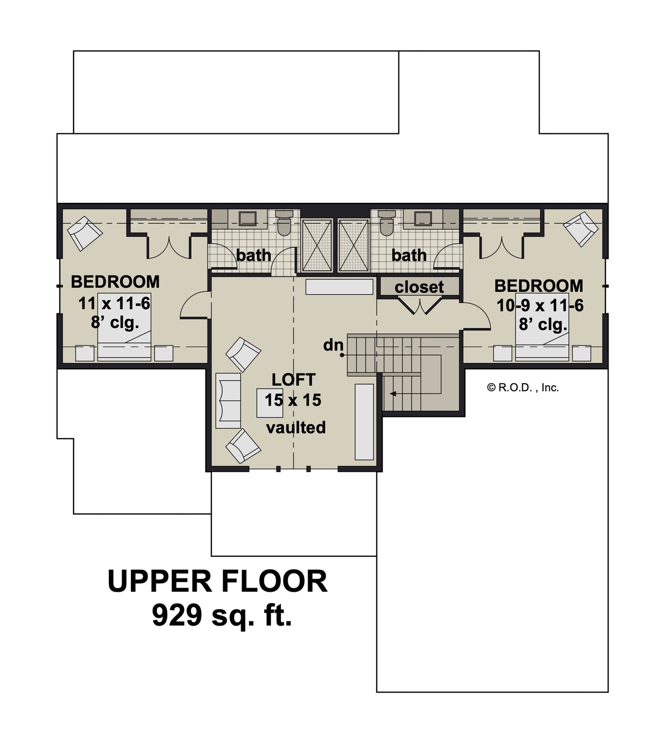 Farmhouse House Plan - Larissa 15930 - 2nd Floor Plan