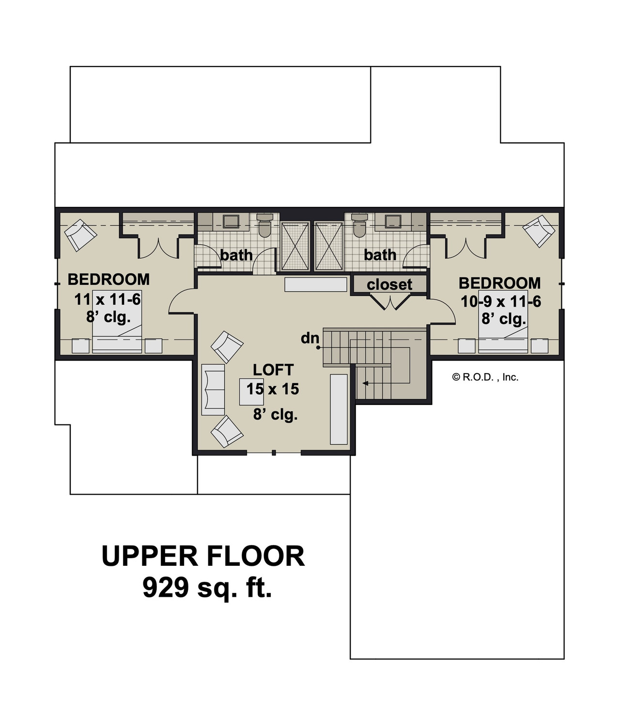 Craftsman House Plan - Conway 35806 - 2nd Floor Plan