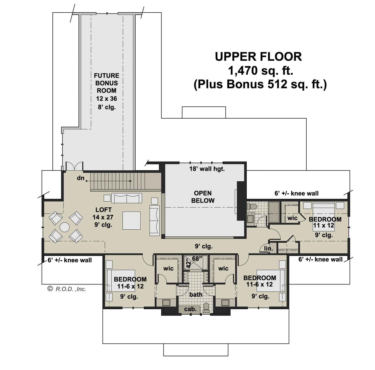 Secondary Image - Farmhouse House Plan - Cedar Valley 26939 - 2nd Floor Plan