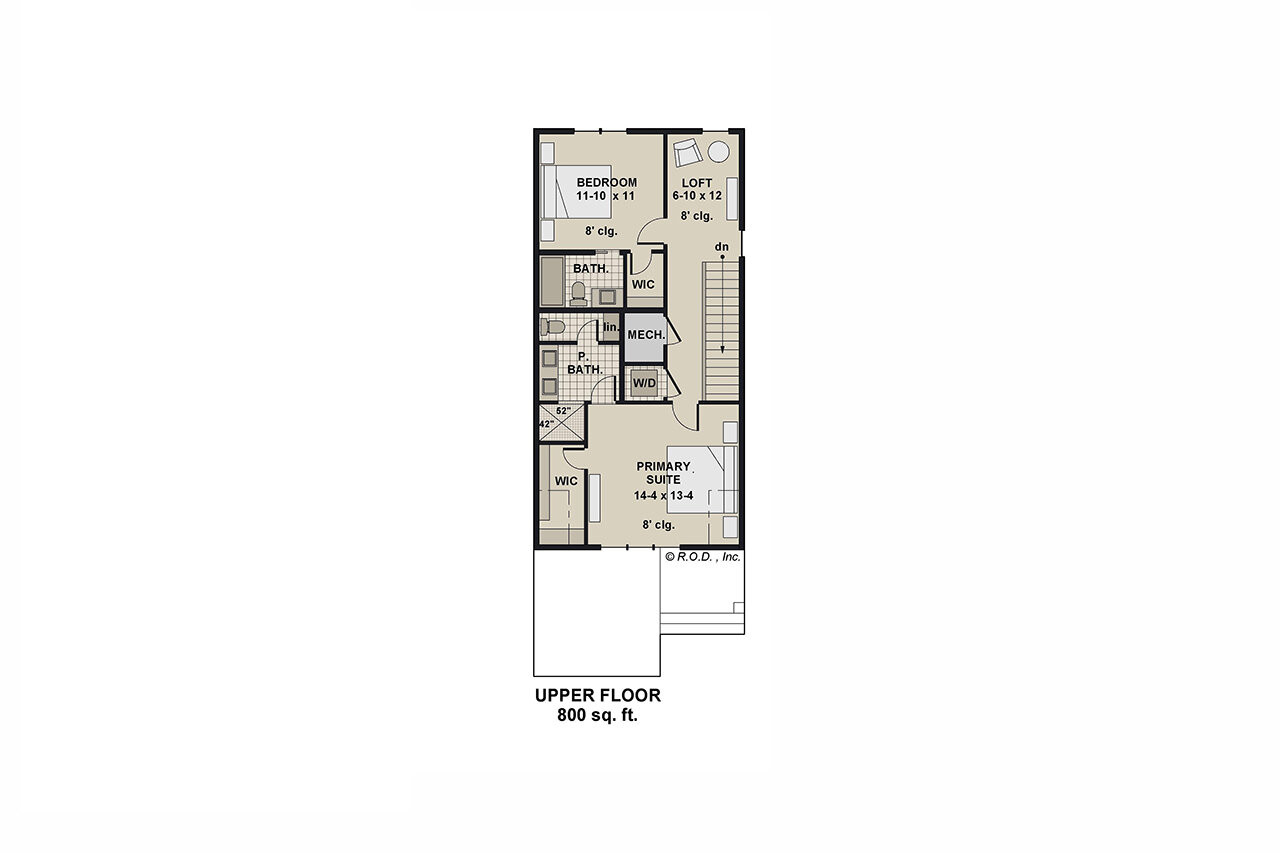 Secondary Image - Modern House Plan - Paisley 97216 - 2nd Floor Plan