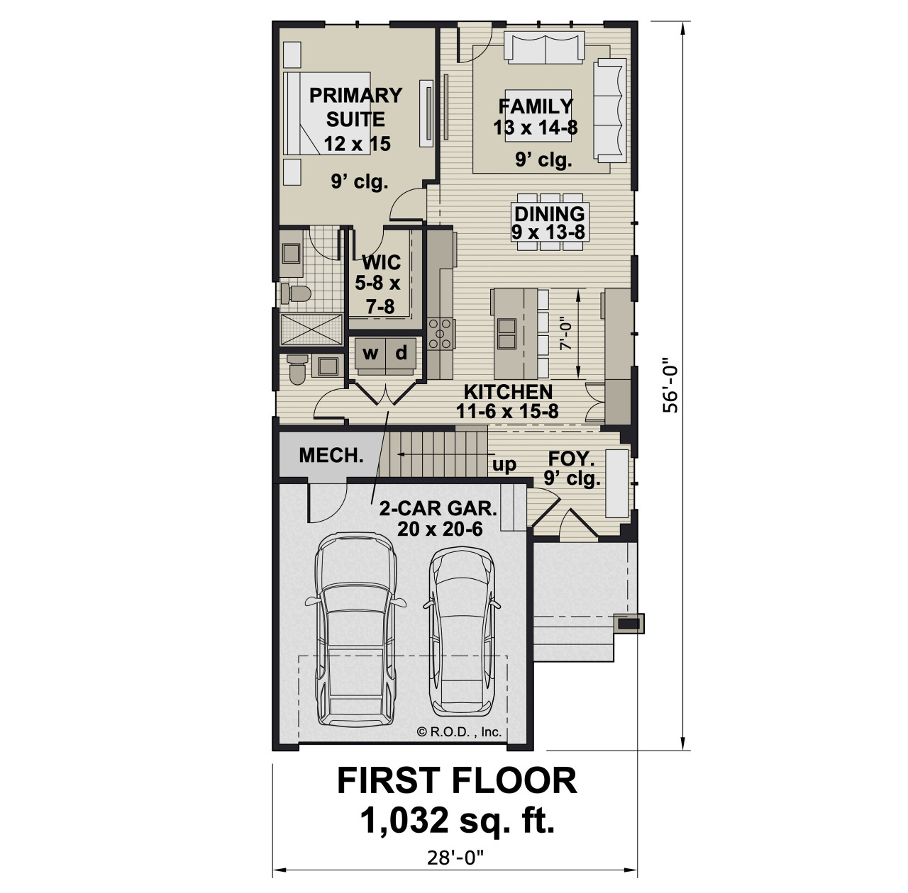 Bungalow House Plan - Montgomery 58015 - 1st Floor Plan