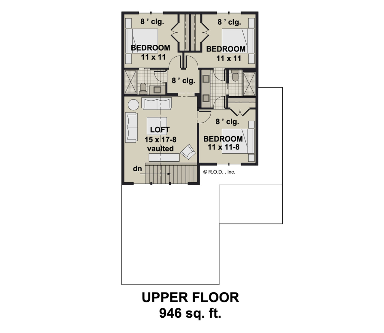 Craftsman House Plan - Walden 80885 - 2nd Floor Plan