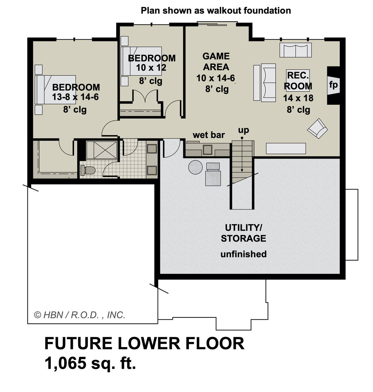 Craftsman House Plan - Ivy Ridge 69314 - Basement Floor Plan
