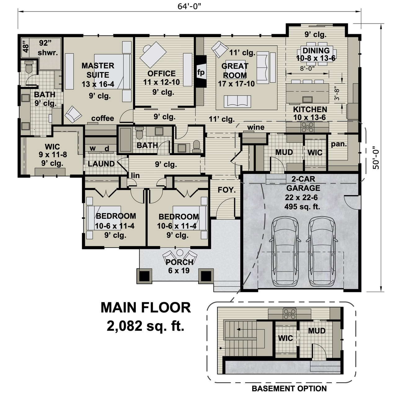 Traditional House Plan - Fox Hollow 45883 - 1st Floor Plan