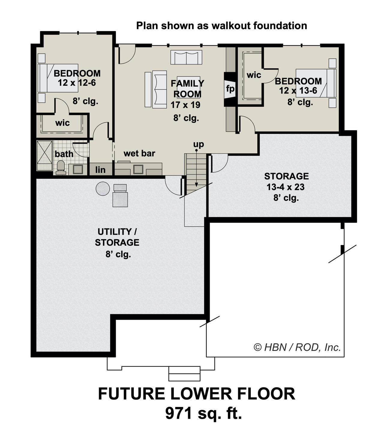 Traditional House Plan - Elmsgate 45978 - Basement Floor Plan