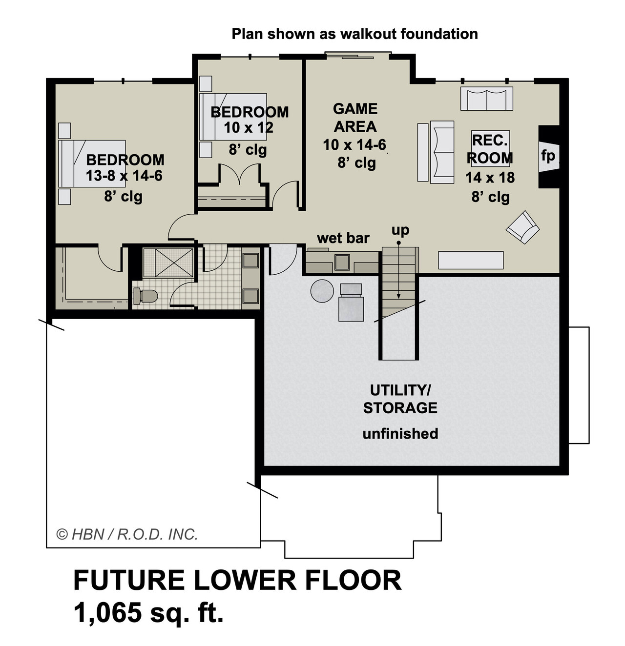 Traditional House Plan - Oakwood 60169 - Basement Floor Plan