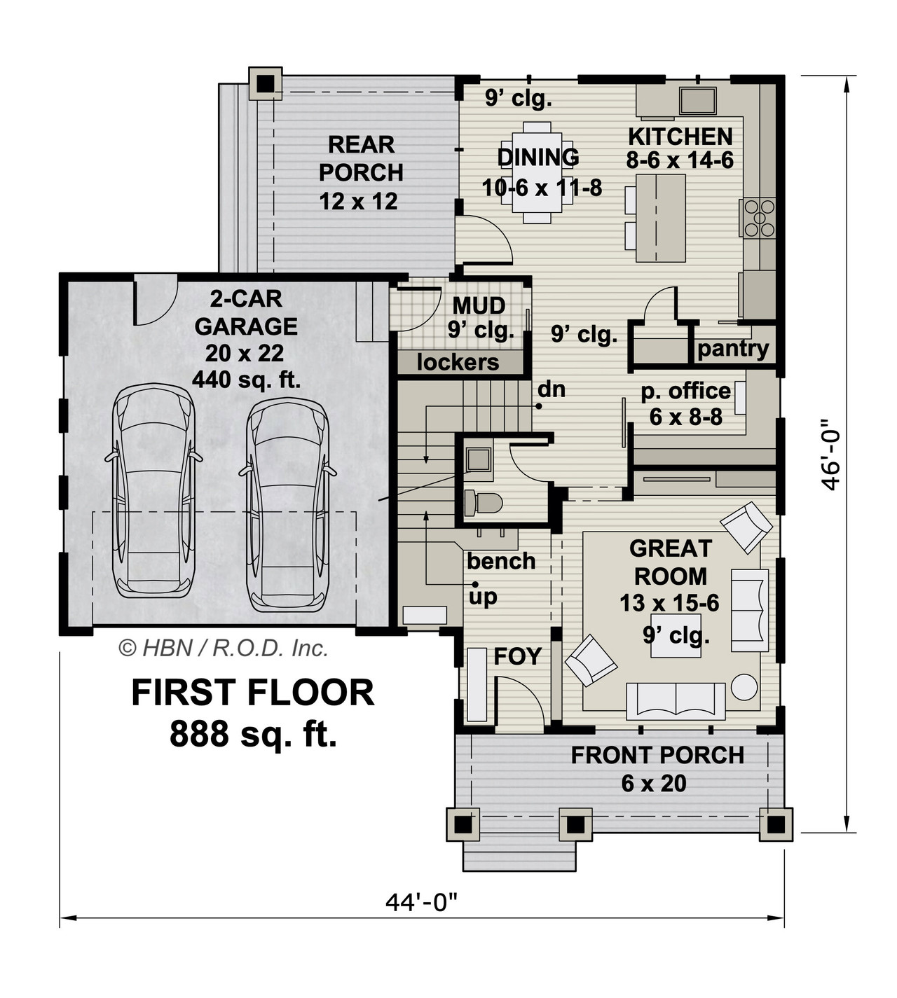 Traditional House Plan - Willows 21358 - 1st Floor Plan