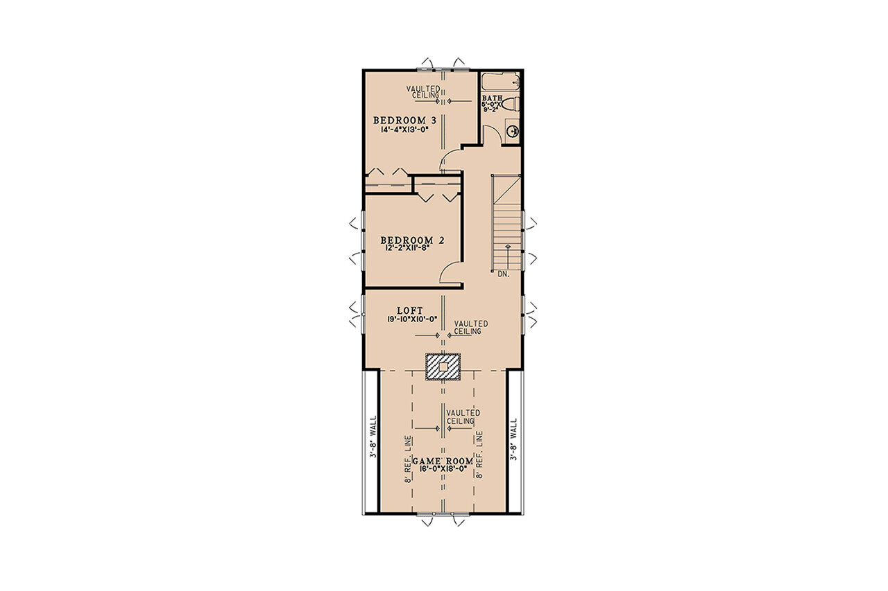 Mountain Rustic House Plan - Stone Creek Falls 81104 - 2nd Floor Plan