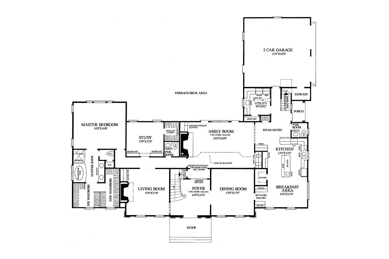 Colonial House Plan - The Providence 27356 - 1st Floor Plan