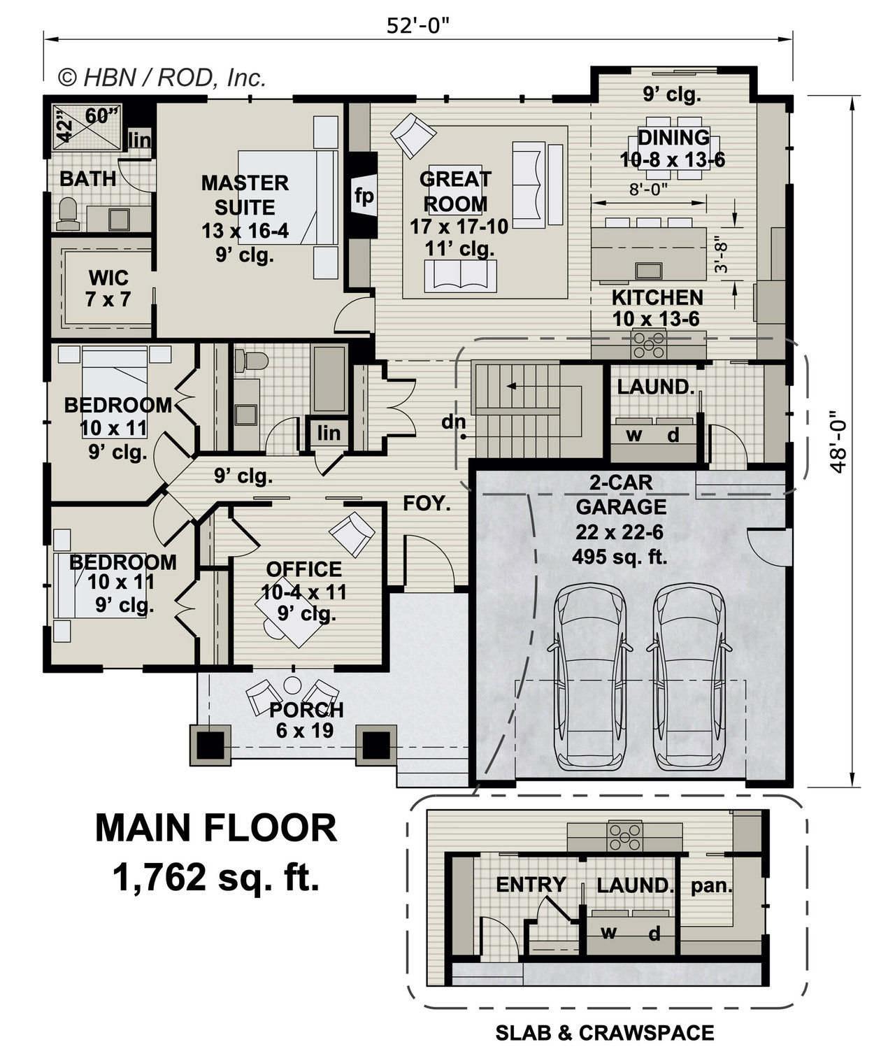 Traditional House Plan - Hawthorne 93602 - 1st Floor Plan