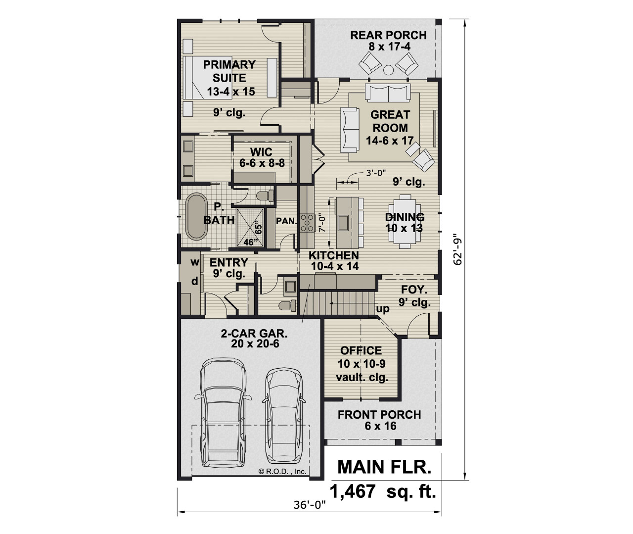 Farmhouse House Plan - Kodiak 16270 - 1st Floor Plan