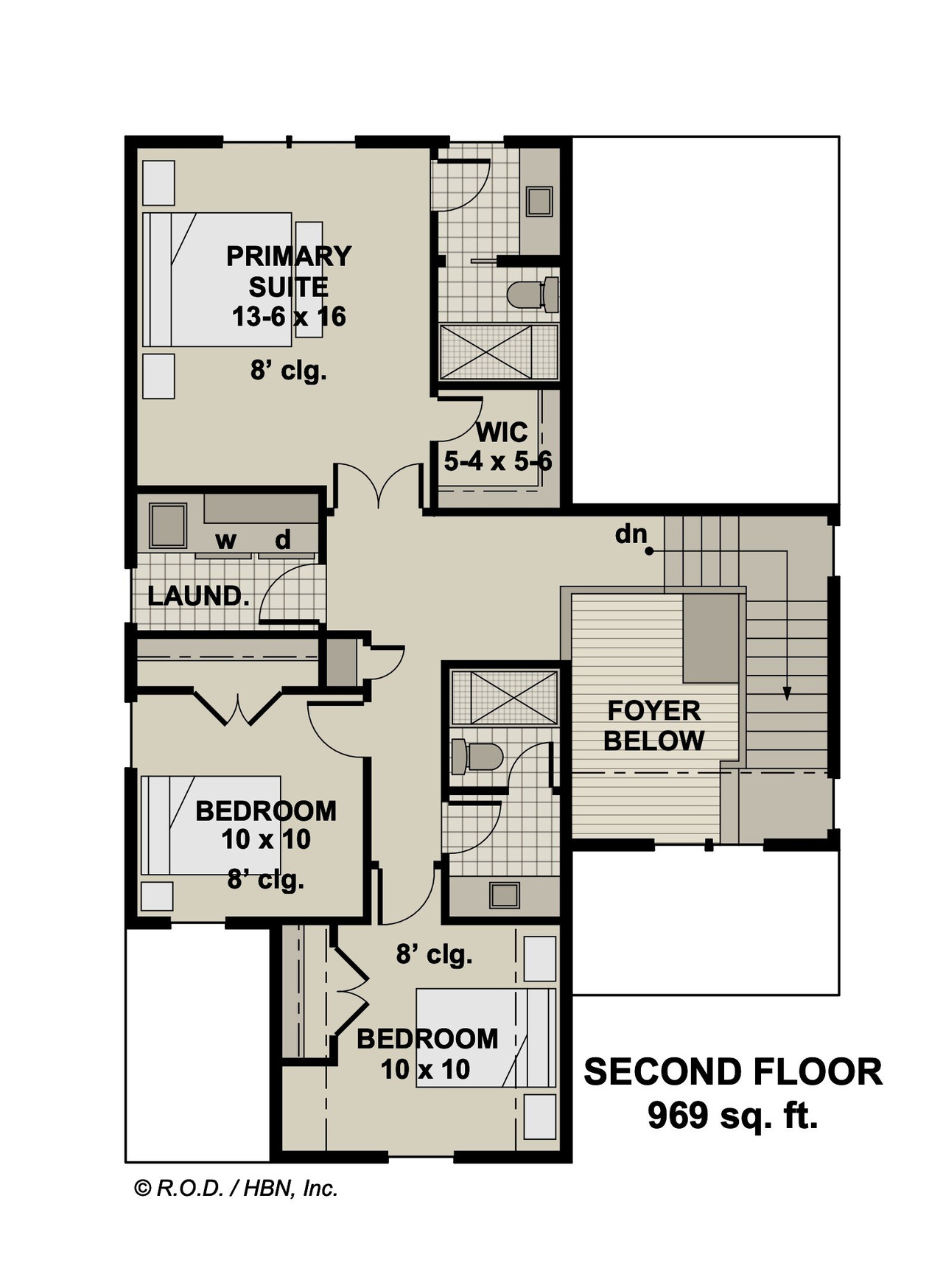 Farmhouse House Plan - White Stone 62356 - 2nd Floor Plan
