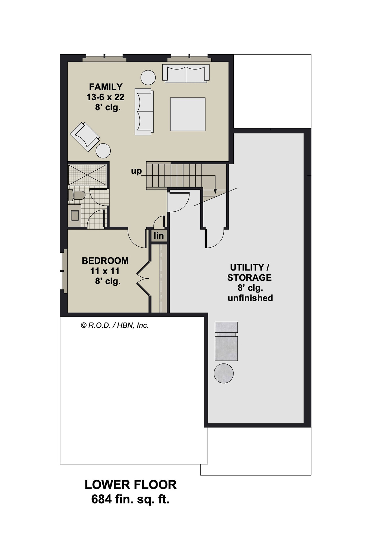 Farmhouse House Plan - Packard 63938 - Basement Floor Plan