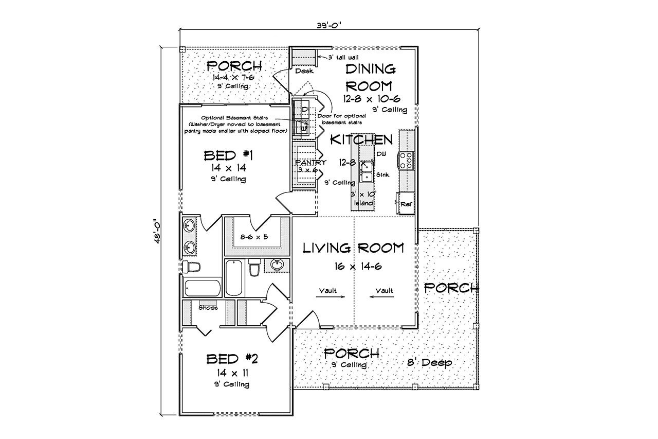 Country House Plan - 96789 - 1st Floor Plan