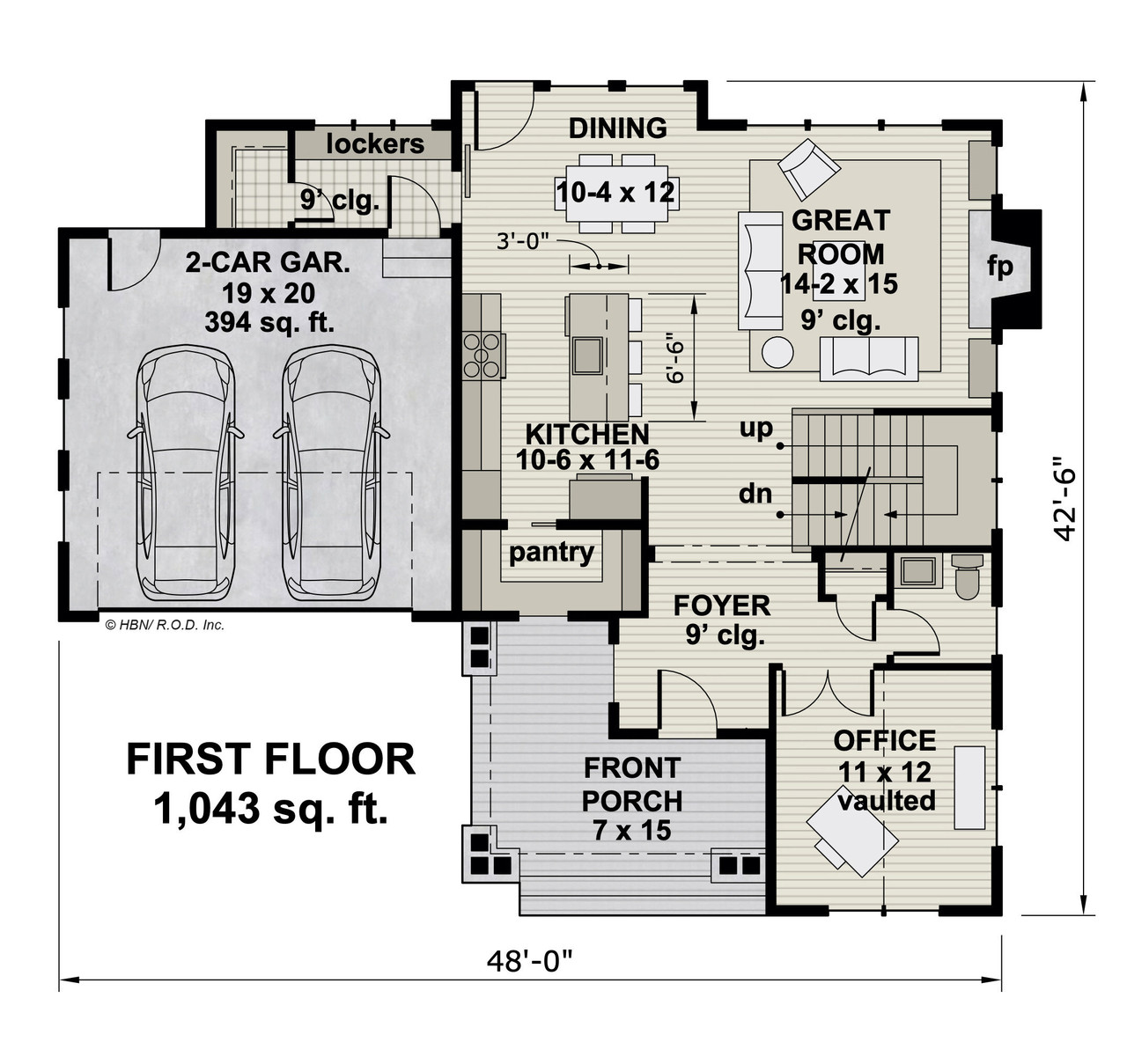 Craftsman House Plan - Hemlock 86226 - 1st Floor Plan