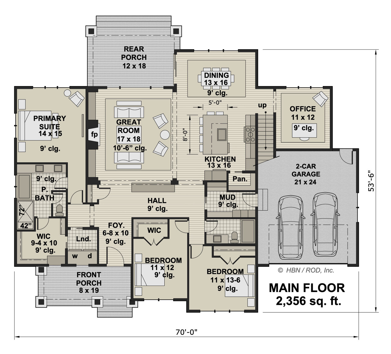 Farmhouse House Plan - Westfield 38675 - 1st Floor Plan