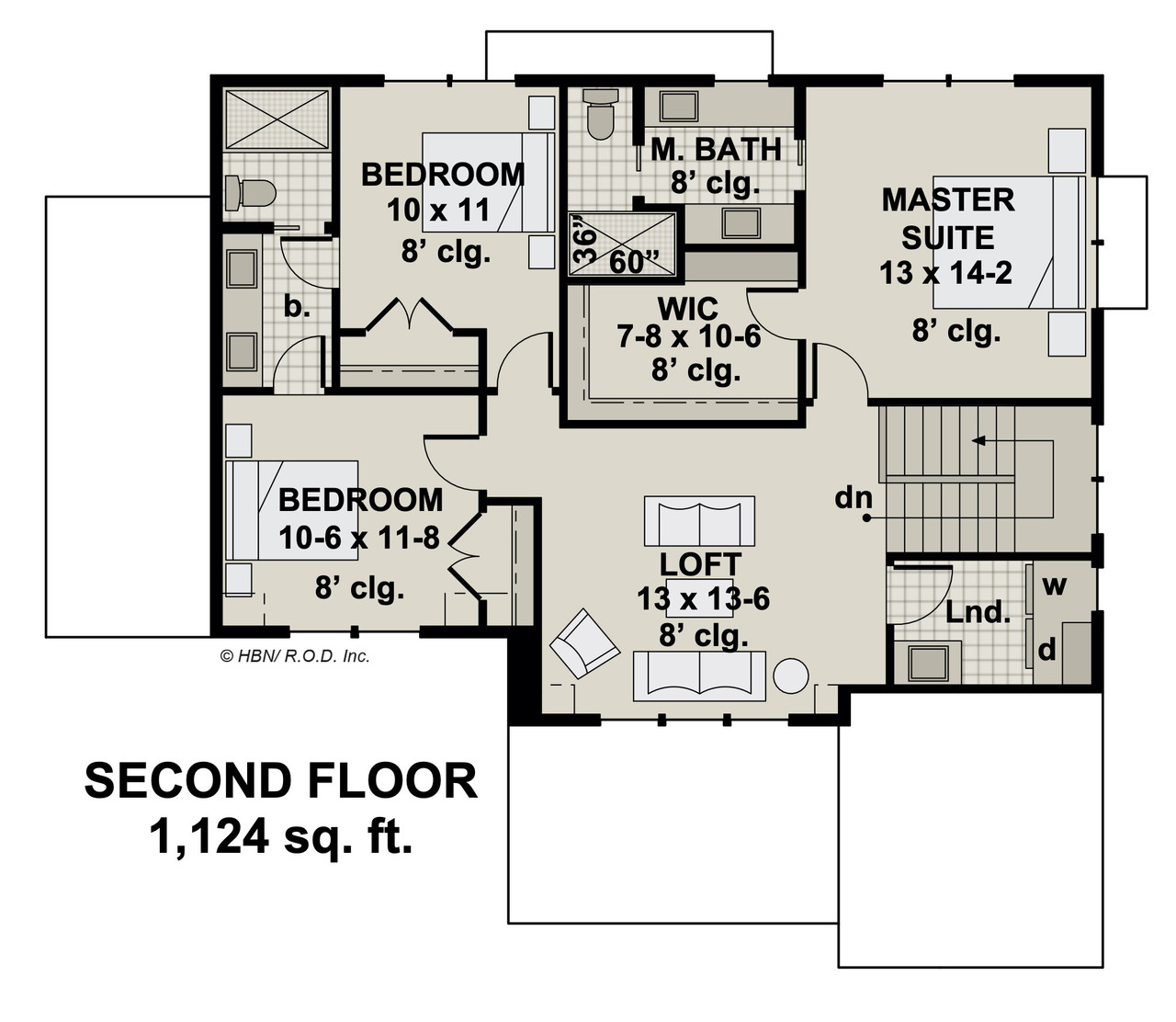 Farmhouse House Plan - Oak Marsh 93975 - 2nd Floor Plan