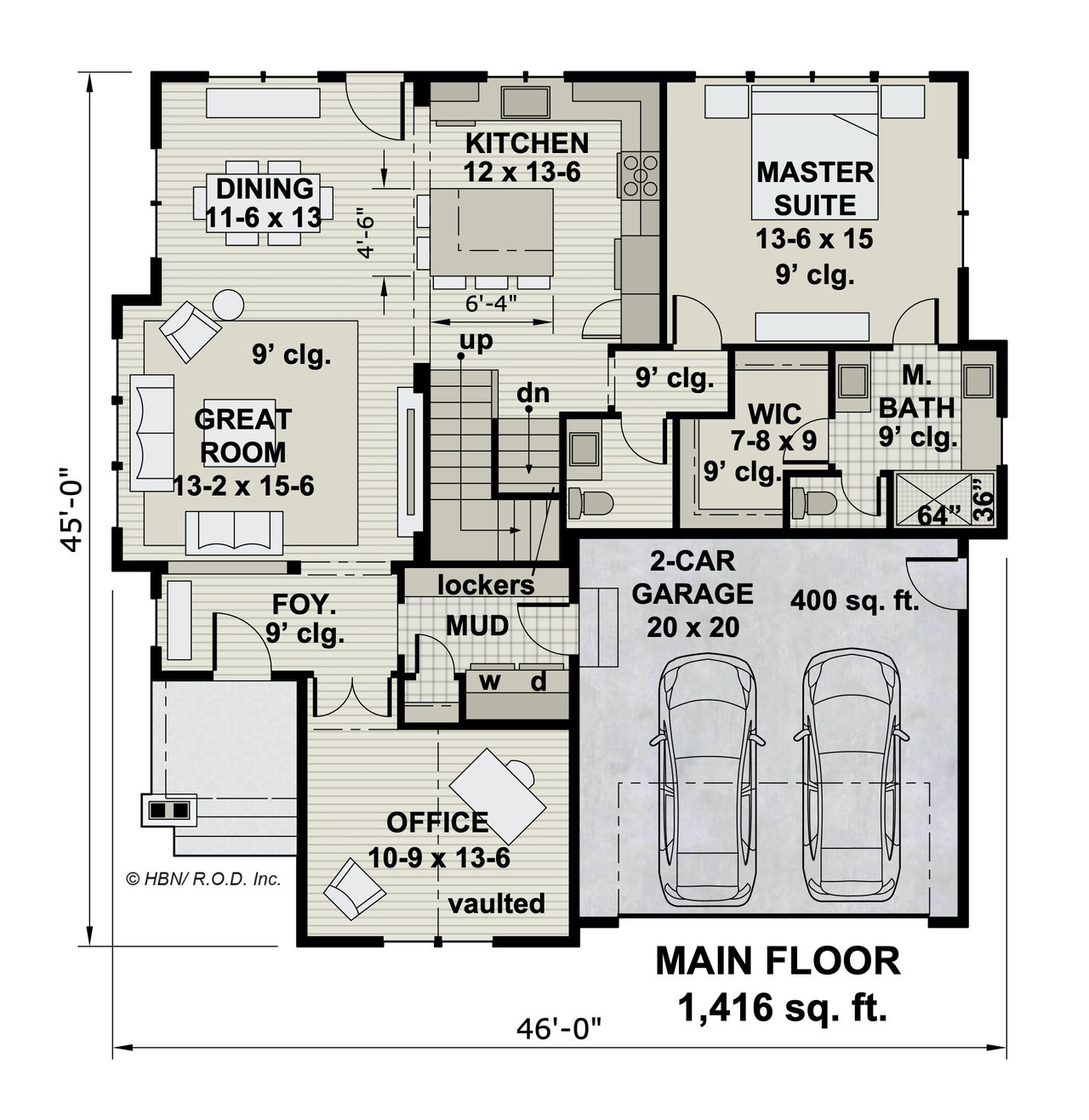 Farmhouse House Plan - Breezy Pointe 87783 - 1st Floor Plan
