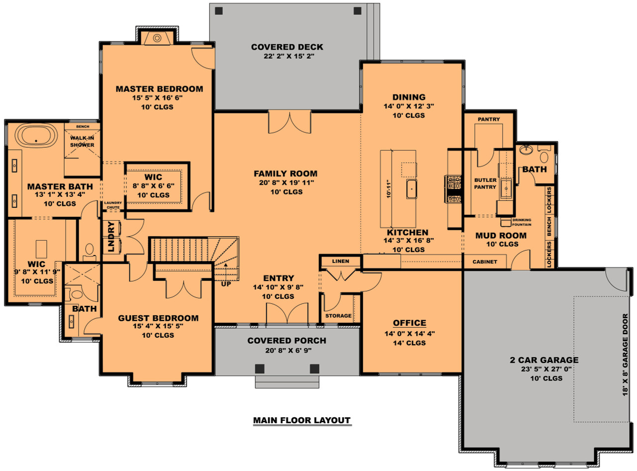 Craftsman House Plan - The Teara 33022 - 1st Floor Plan
