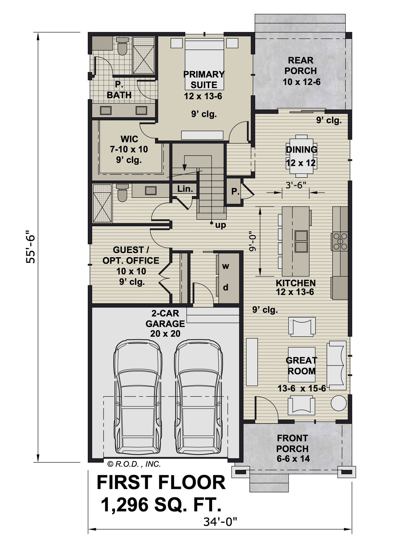 Bungalow House Plan - Delilah 59098 - 1st Floor Plan