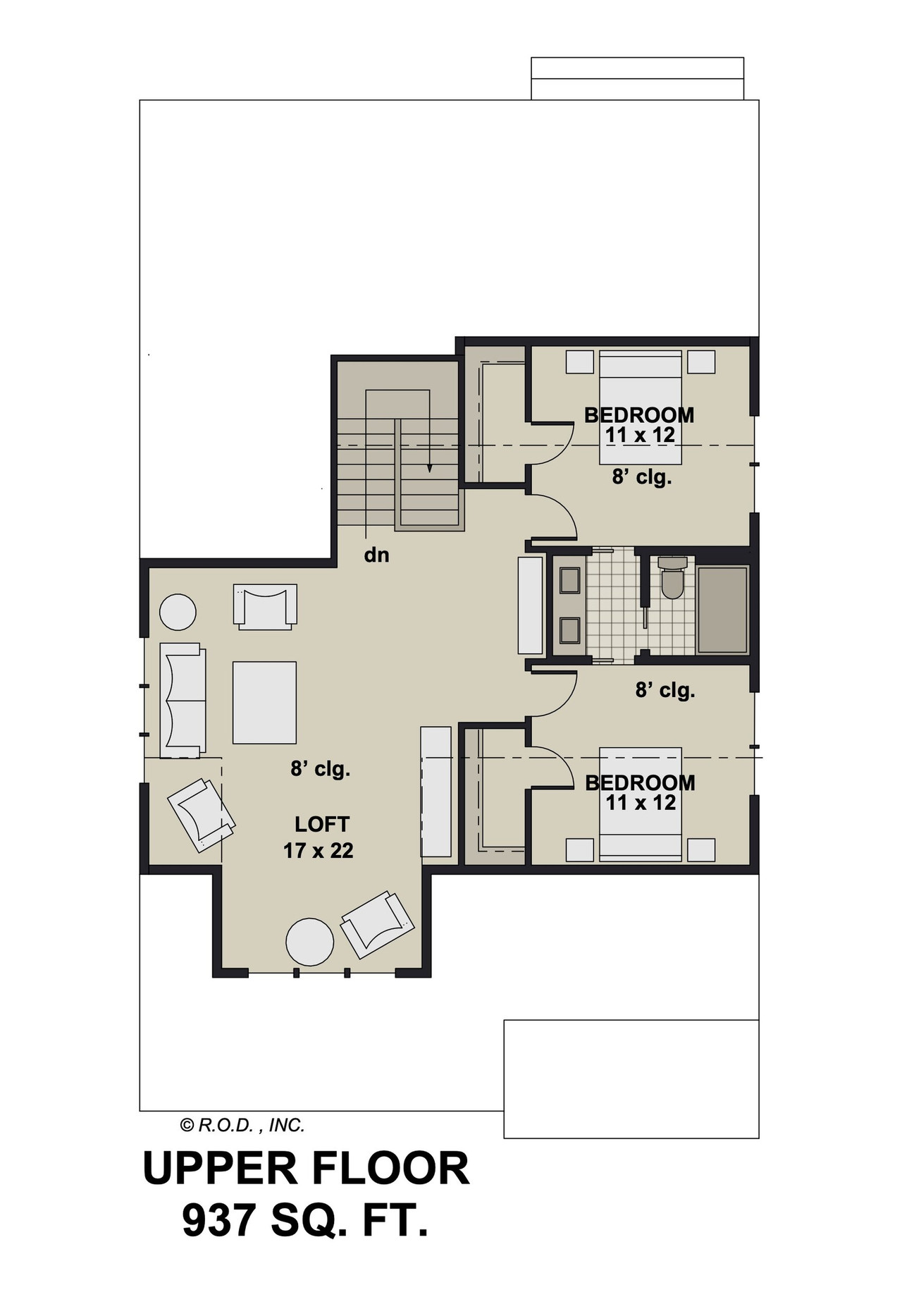 Farmhouse House Plan - Emma Marie 40610 - 2nd Floor Plan