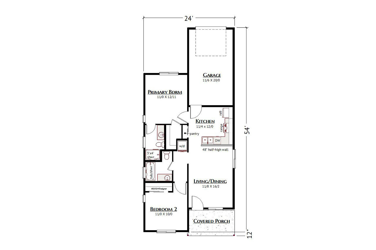 Cottage House Plan - Juniper One 27733 - 1st Floor Plan