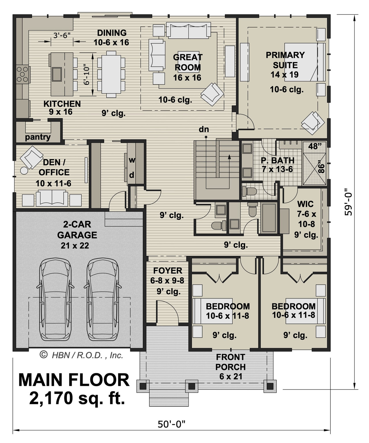 Farmhouse House Plan - Sunny Acres 94059 - 1st Floor Plan