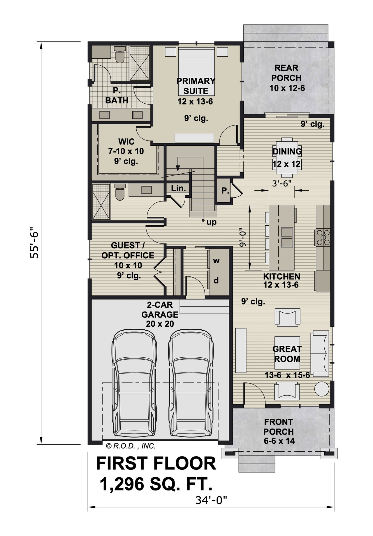 Bungalow House Plan - Daisy 98249 - 1st Floor Plan