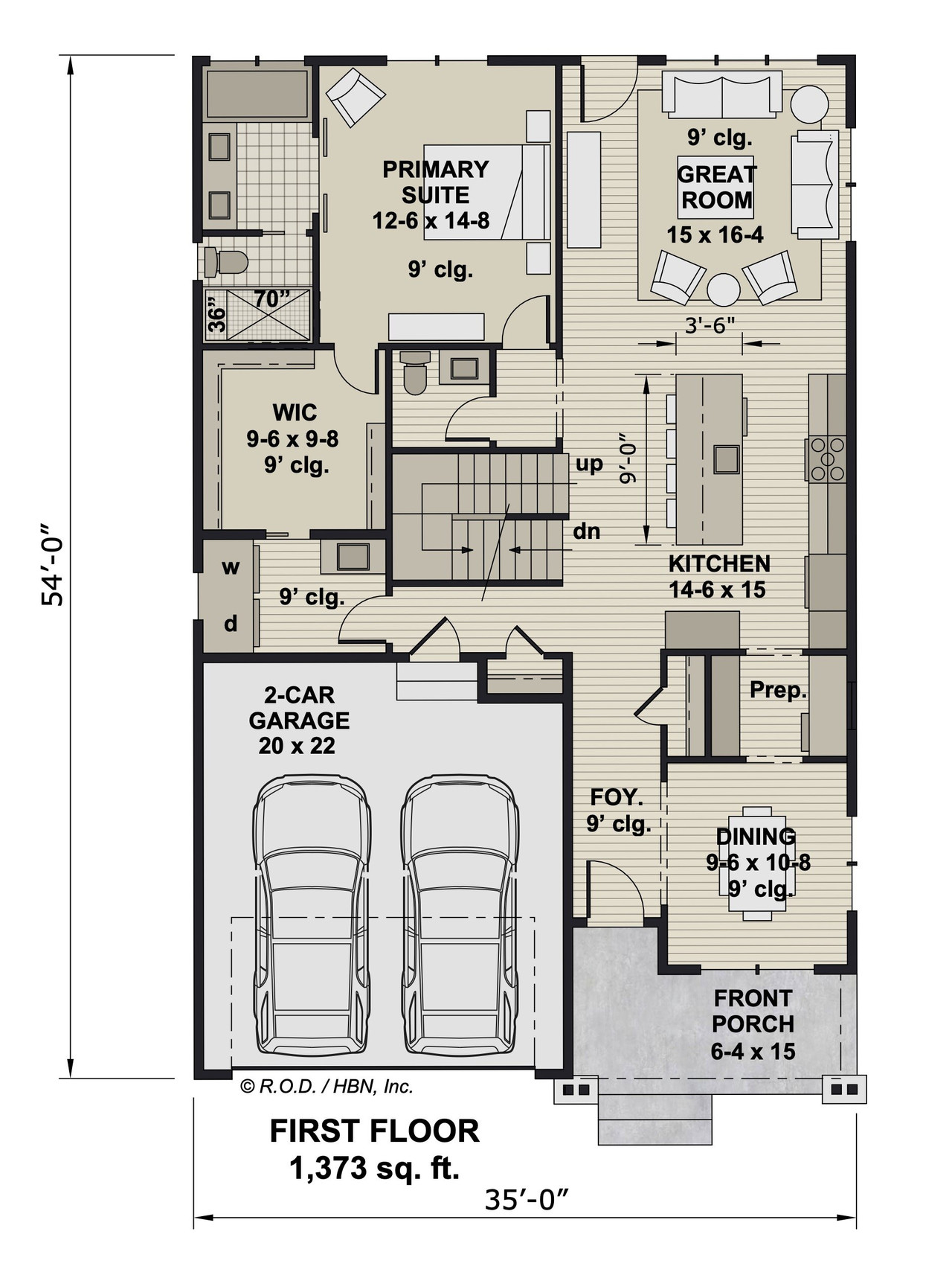 Craftsman House Plan - Newberry 47078 - 1st Floor Plan