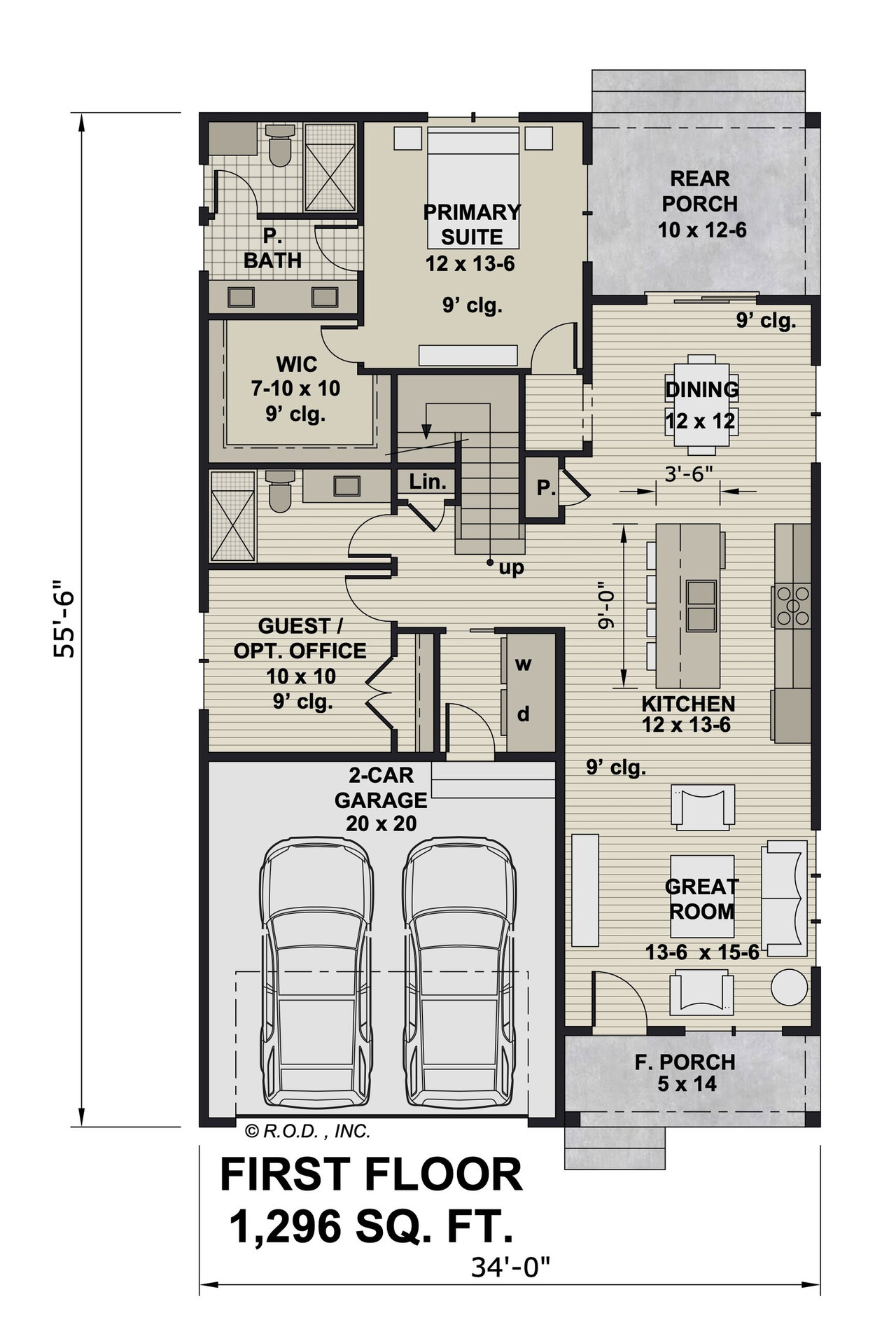Farmhouse House Plan - Evelyn 79674 - 1st Floor Plan