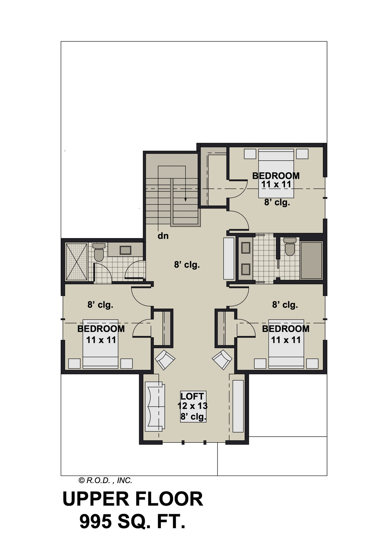 Farmhouse House Plan - Evelyn 79674 - 2nd Floor Plan
