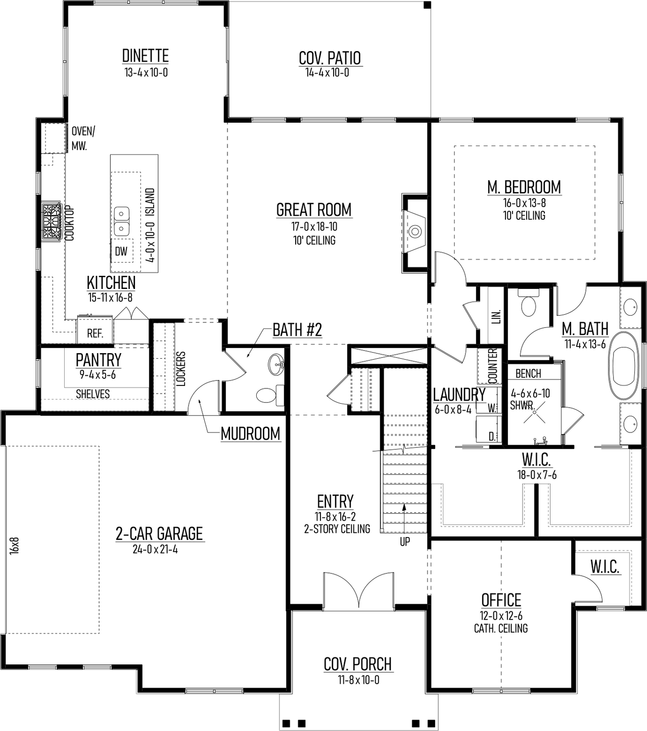 Farmhouse House Plan - Bancroft 14624 - 1st Floor Plan