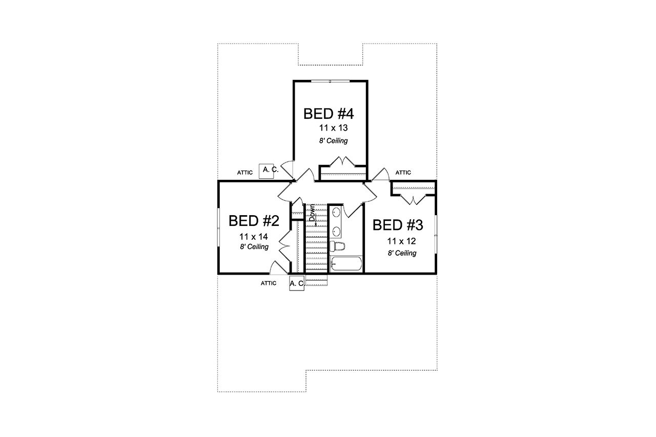 Secondary Image - Craftsman House Plan - Cedar Lake 23515 - 2nd Floor Plan