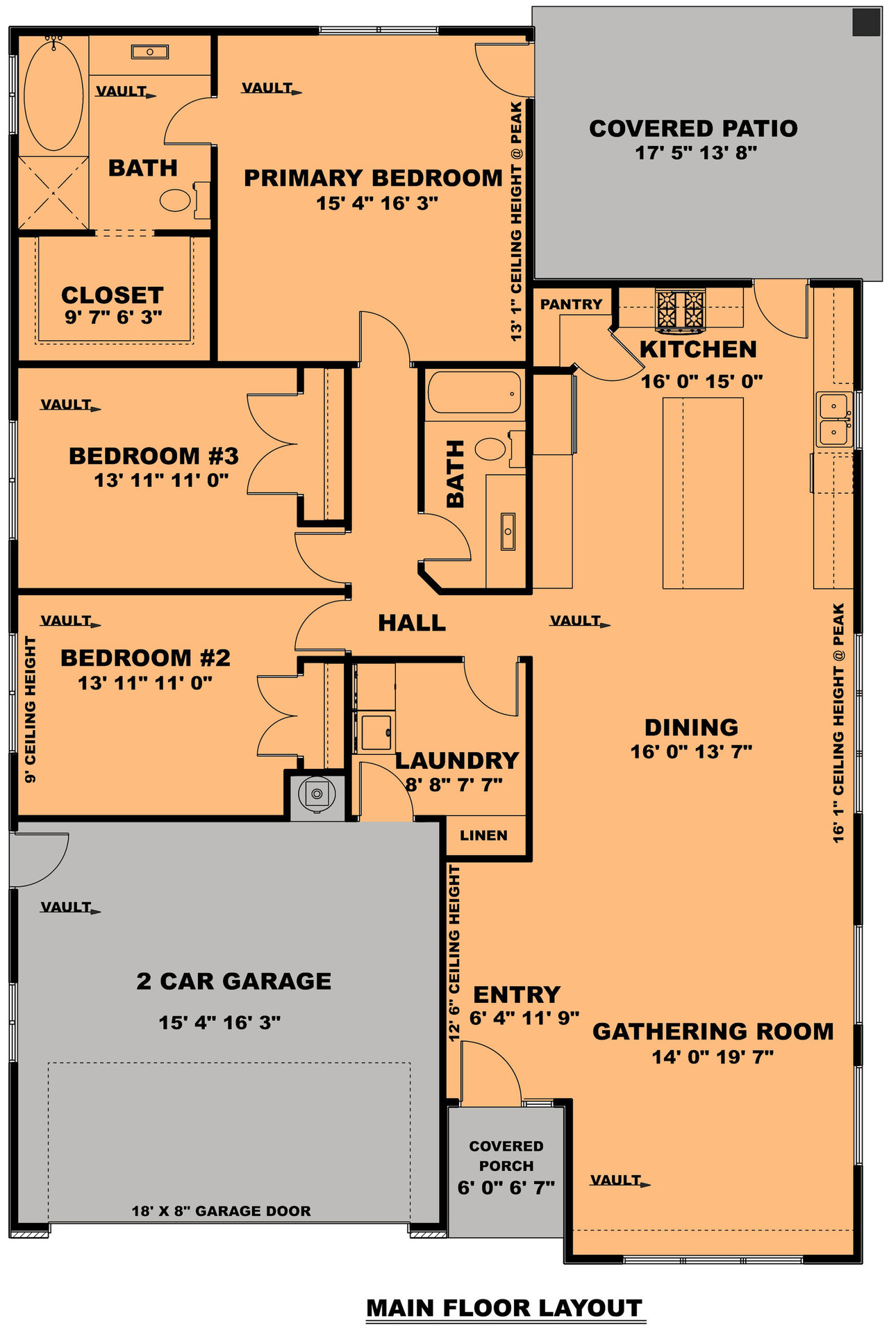 Contemporary House Plan - Lakeside 53945 - 1st Floor Plan