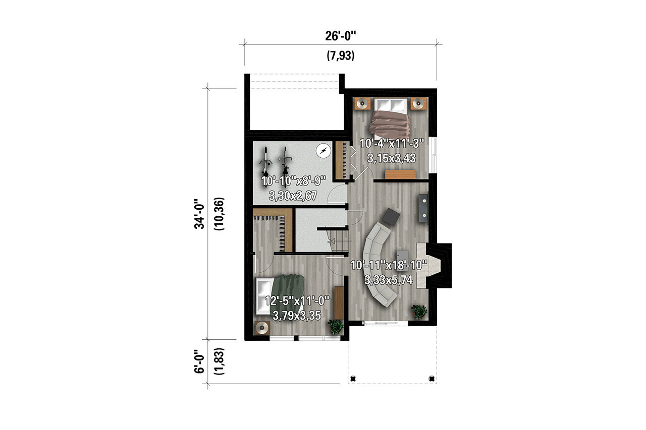 Secondary Image - European House Plan - 89194 - 2nd Floor Plan