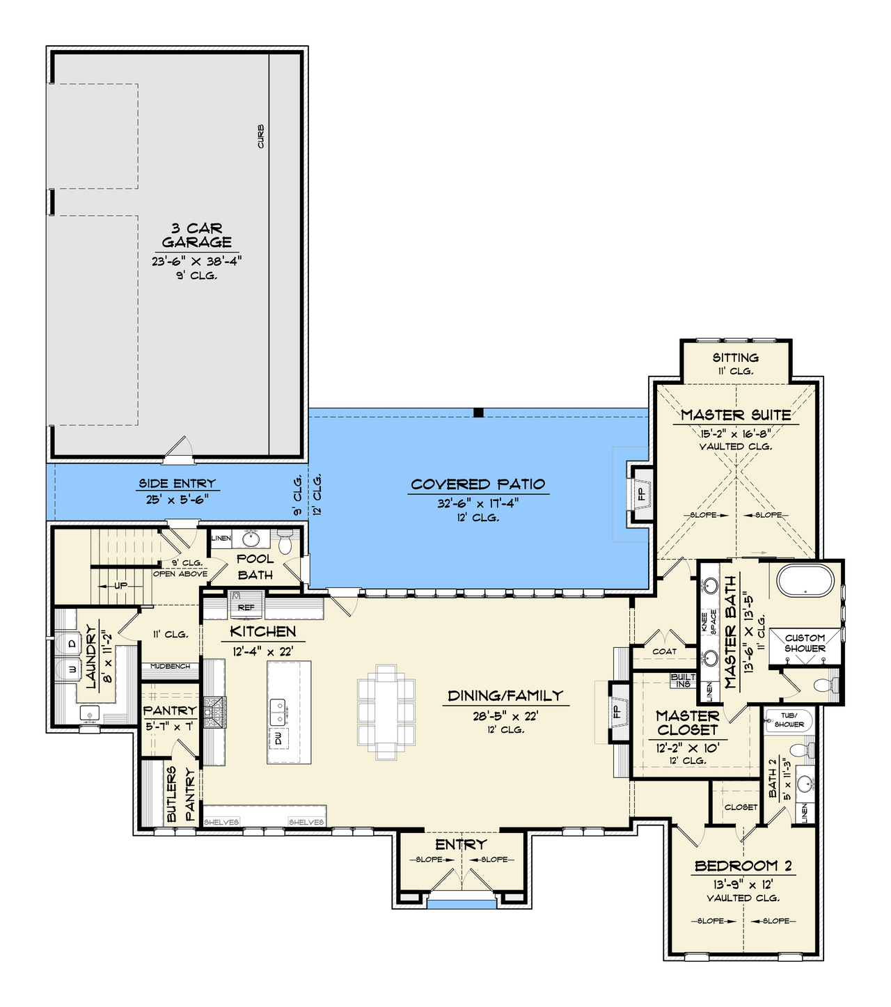 Tudor House Plan - Isabella 97530 - 1st Floor Plan