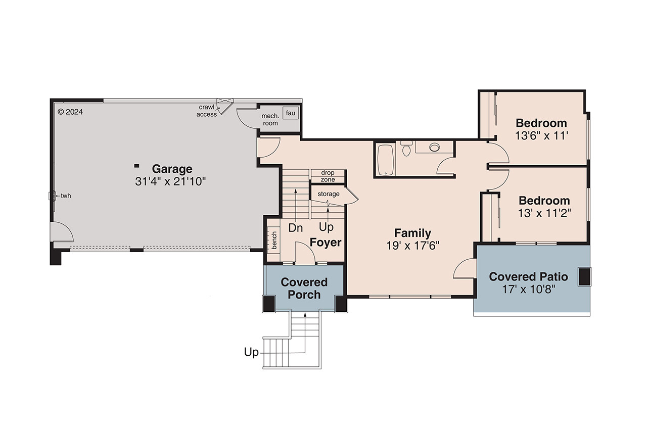 Contemporary House Plan - Calistoga 13151 - 1st Floor Plan