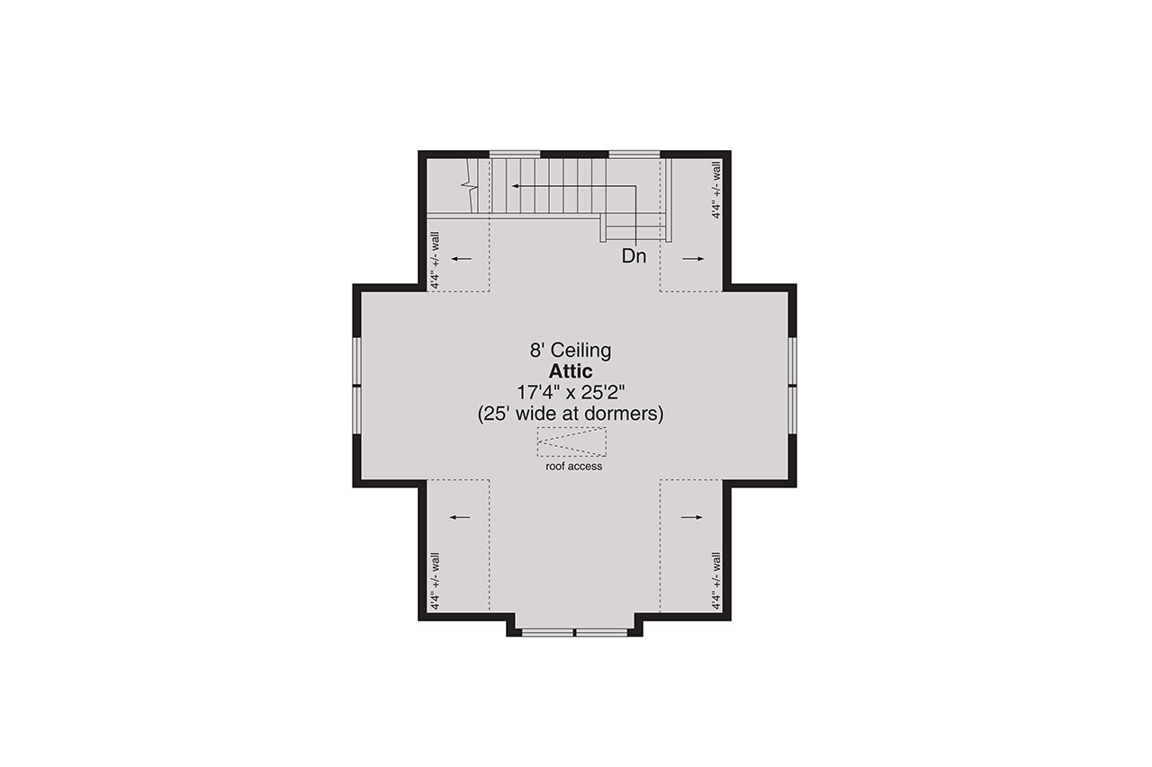 Cottage House Plan - Garage 47755 - 2nd Floor Plan