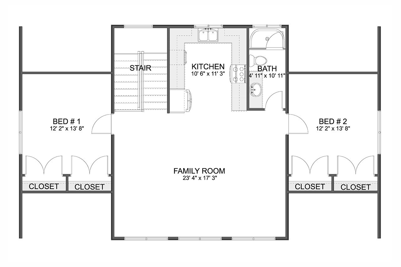 Farmhouse House Plan - King Garage 74118 - 2nd Floor Plan