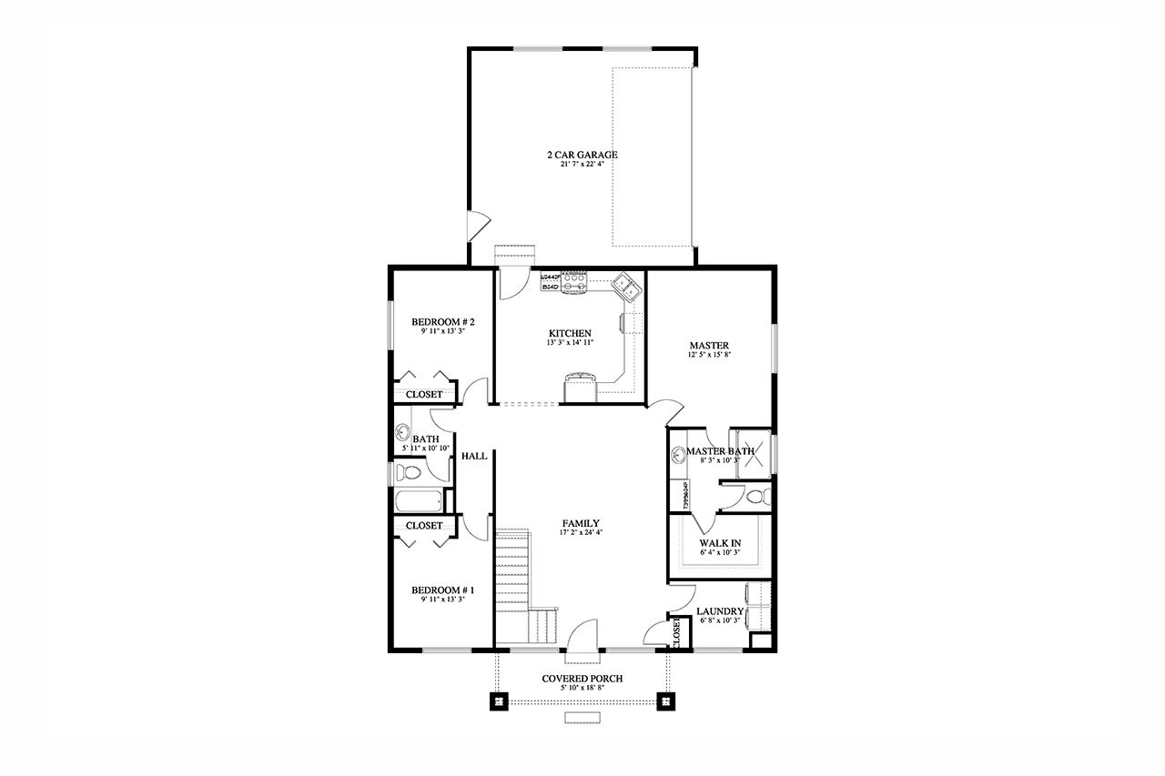 Cottage House Plan - Odobasic 41988 - 1st Floor Plan