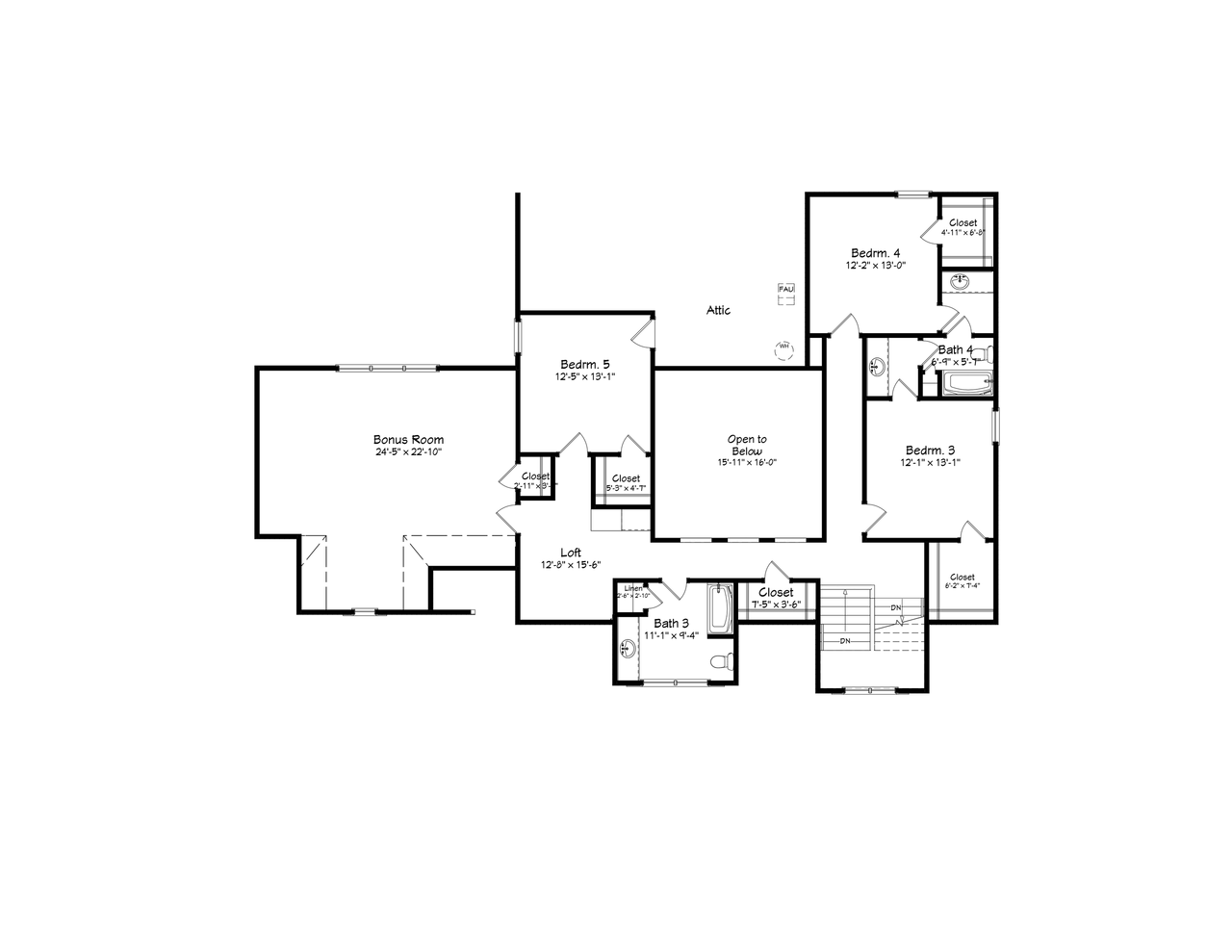 Secondary Image - Farmhouse House Plan - 94577 - 2nd Floor Plan