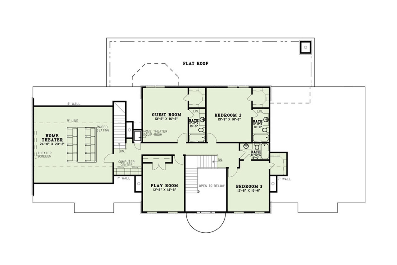 Colonial House Plan - Belvadere Court 98724 - 2nd Floor Plan