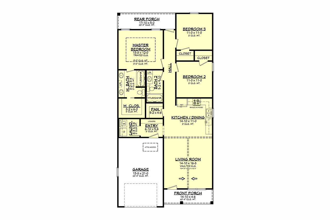 Country House Plan - Adeline 59604 - 1st Floor Plan