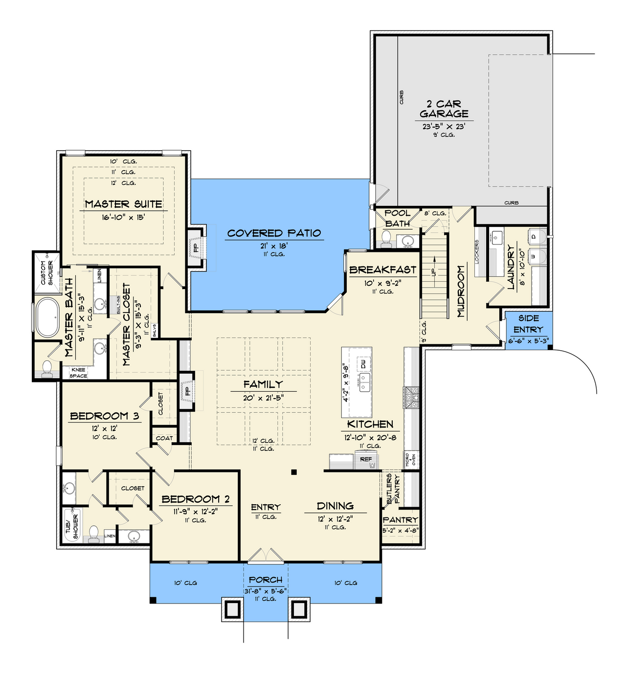 Farmhouse House Plan - Avery 71150 - 1st Floor Plan