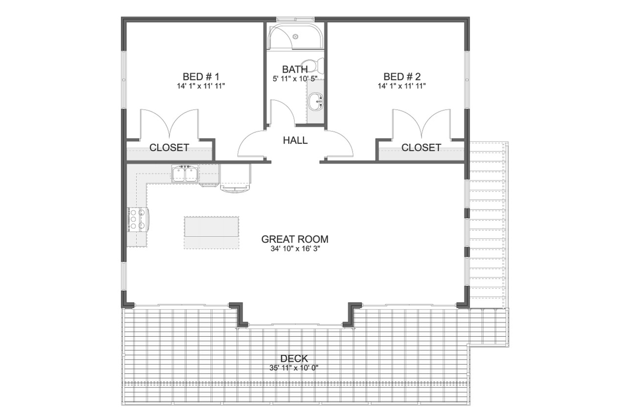 Cottage House Plan - Lind Garage 68757 - 2nd Floor Plan